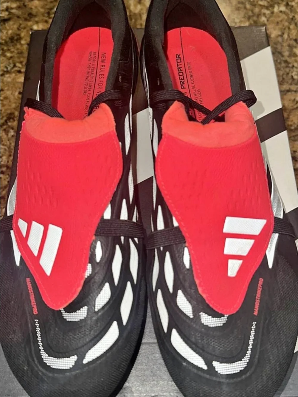 adidas Men’s Predator Soccer Cleats - Black & Red